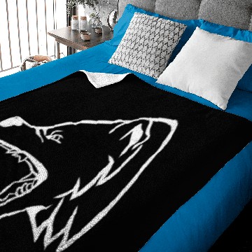 Discover Ferocious Wolverine (White) Baby Blankets