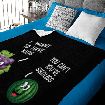 Discover Funny Food Design - Grape & Melon Baby Blankets