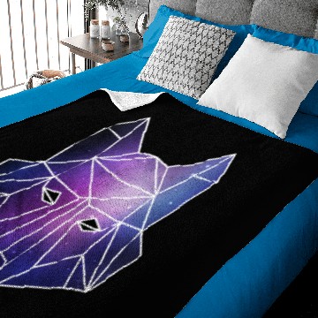 Discover Geometric Wolf | Low Poly Galaxy Wolf Pack Baby Blankets