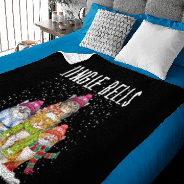 Discover cat jingle bells Baby Blankets