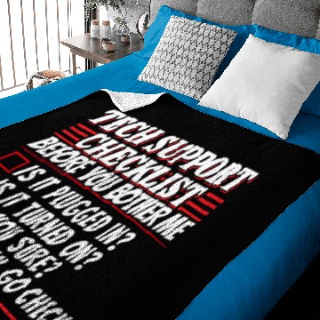 Discover Tech Support Checklist Helpdesk Admin Computer Baby Blankets