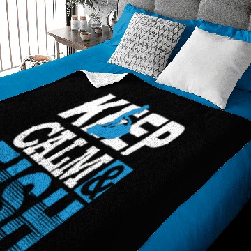 Discover Keep calm & Fish Gift Trout Catfish Angling Baby Blankets