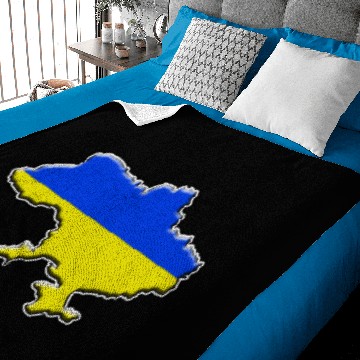 Discover Ukraine Flag Map Baby Blankets
