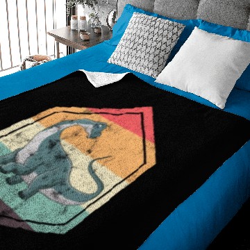Discover Retro Brontosaurus Baby Blankets