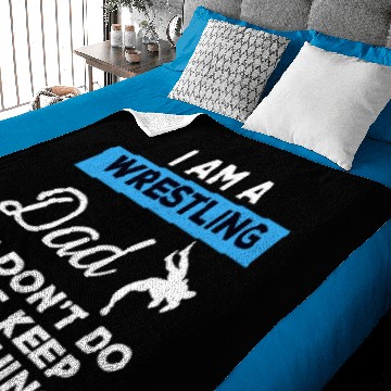 Discover Wrestling Dad Baby Blankets