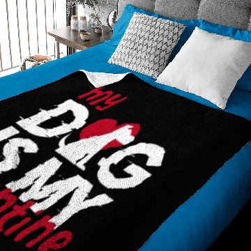 Discover My Dog Is My Valentine Baby Blankets