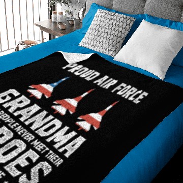 Discover Proud Air Force Grandma Baby Blankets