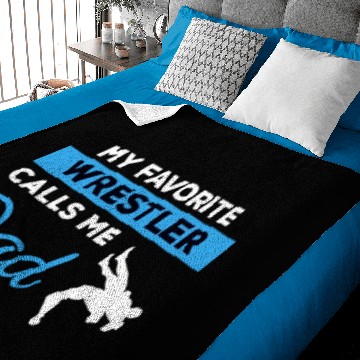 Discover Wrestling Dad Baby Blankets