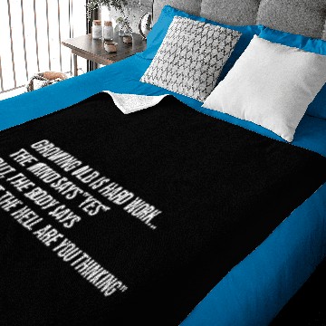 Discover Funny Growing Old is Hard Work - Aging Birthday Baby Blankets