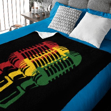 Discover Reggae Music Microphone Beach Jam Retro Gift Idea Baby Blankets