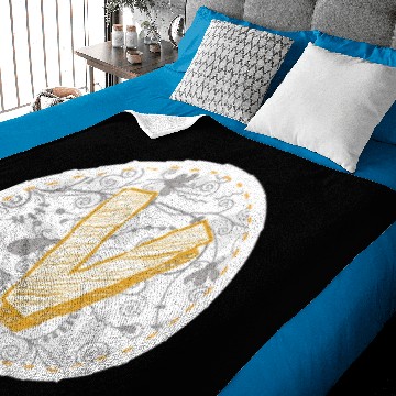 Discover Monogram Letter V Names Emblem 0957-V-BR Baby Blankets