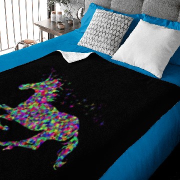 Discover rainbow unicorn Baby Blankets