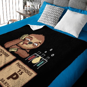 Discover Funny Science Chemistry Sloth Discovered Nap Baby Blankets