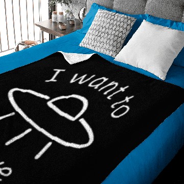 Discover I want to leave UFO alien Baby Blankets