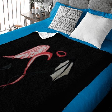 Discover Angel Devil heart Red Baby Blankets