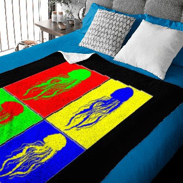 Discover Jellyfish Creature Baby Blankets