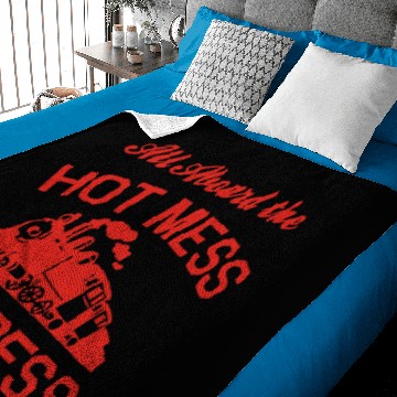 Discover All Aboard Hot Mess Express Train Baby Blankets