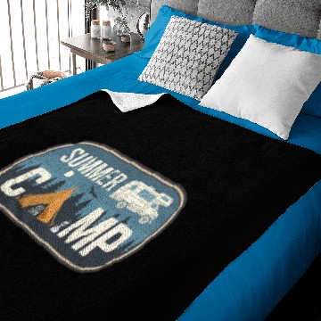 Discover Summer camp retro Baby Blankets