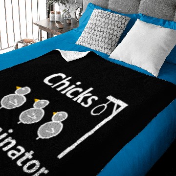 Discover Chicks Terminator - Gallows - white Baby Blankets