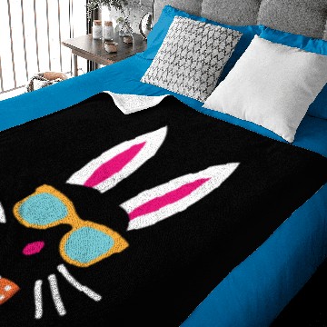 Discover Easter - easter bunny with easter egg Baby Blankets