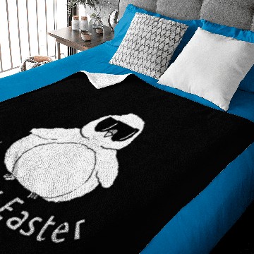 Discover happy easter fatchick sunglasses black and white Baby Blankets