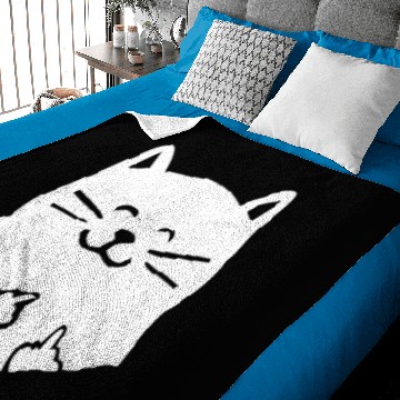 Discover Cat Middle Finger Baby Blankets