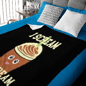 Discover scream ice cream Baby Blankets