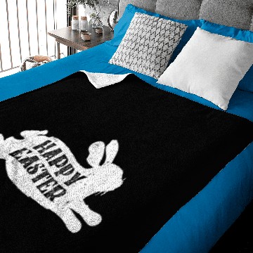 Discover Happy Easter Cute Running Bunny Design Gift Idea  Baby Blankets