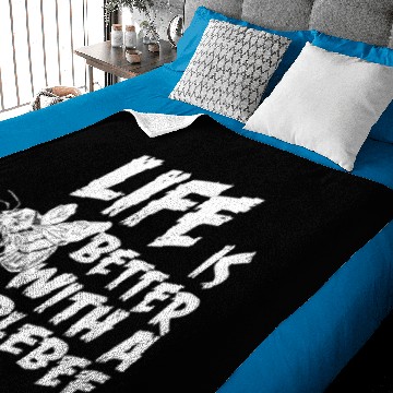 Discover Bee Bumblebee life Baby Blankets