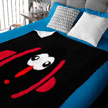 Discover alien face black cartoon face Baby Blankets