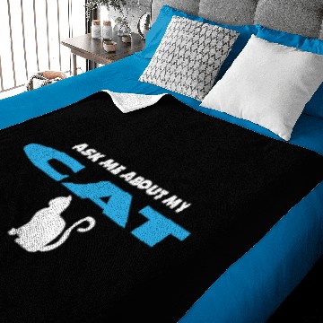 Discover ask me about my cat Baby Blankets