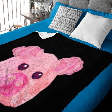Discover Pig piggy lucky piglet gift curly tail sweet pig Baby Blankets