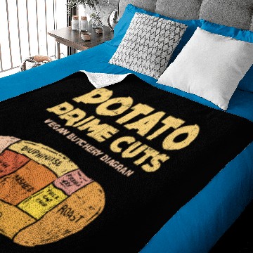 Discover VEGAN Potato potate vegetarism veggie gift idea Baby Blankets