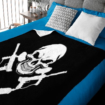 Discover Paint Gun Skull Baby Blankets