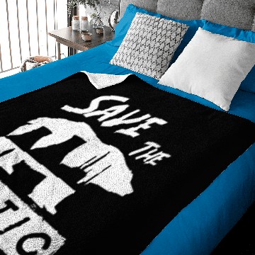 Discover Save the Antarctic - Against Global Warming - Blue Baby Blankets