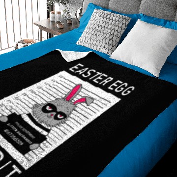 Discover Cute Happy Easter Egg Bandit Easter Bunny Baby Blankets