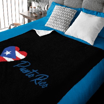 Discover heart Puerto Rico Baby Blankets
