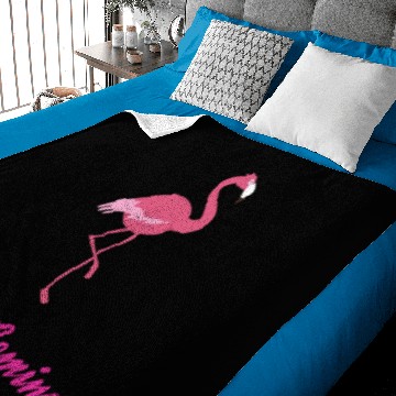 Discover PINK BEACH COMING FLAMINGO Baby Blankets