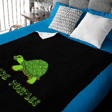 Discover I Like Turtles Baby Blankets