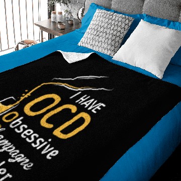 Discover I Have OCD Obsessive Champagne Disorder Baby Blankets
