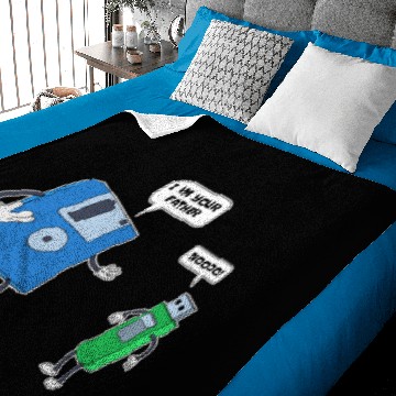Discover Computer Engineering Father & Son Floppy Disk Gift Baby Blankets