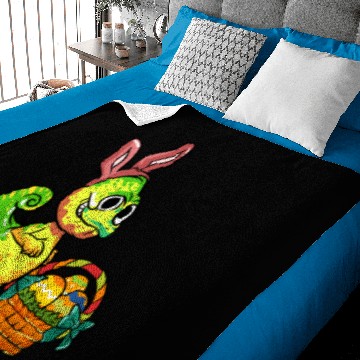Discover Cute Chameleon Easter Eggs Egg Hunt graphic Baby Blankets