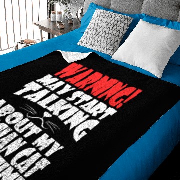 Discover Persian Cat Baby Blankets Saying Warning! May Start Talking