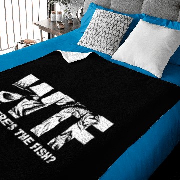 Discover WTF Where's the Fish - Funny Fishing Baby Blankets & Gifts