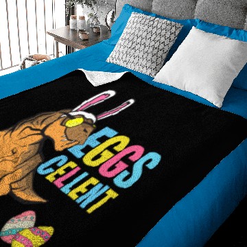Discover Easter eggs T-Rex Dino rabbit ears funny gift Baby Blankets