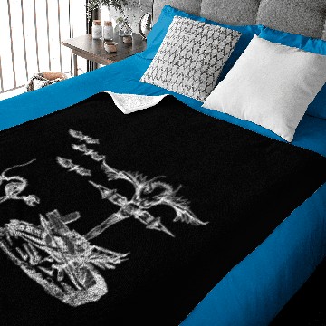 Discover Emo Gothic Skulls Crossbones Rock Punk Bow Baby Blankets