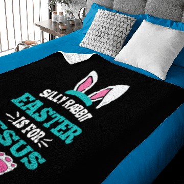 Discover Silly Rabbit Easter Is For Jesus Bunny Ears funny Baby Blankets