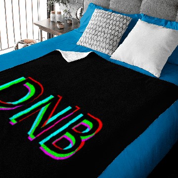 Discover Drum & Bass Anaglyph Rave - DNB Raving Baby Blankets