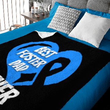 Discover Foster Care Awareness Best Foster Dad Ever Baby Blankets