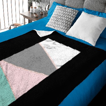 Discover Gray Marble Rose Gold Stripe and Turquoise Baby Blankets